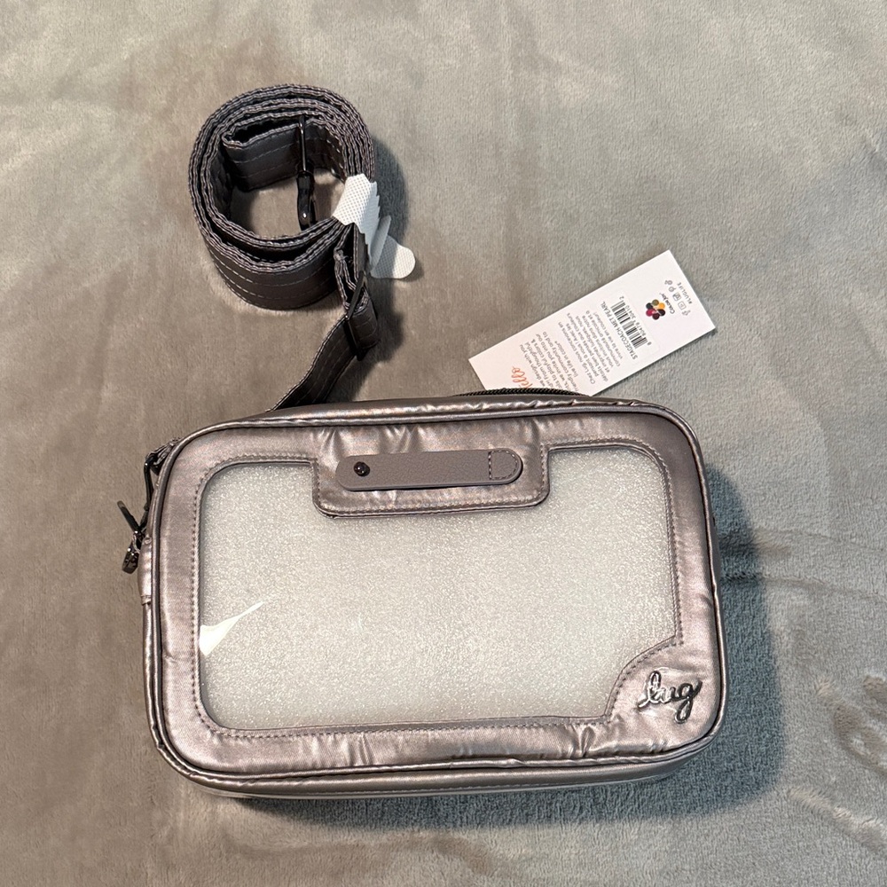 NWT Lug STAGECOACH BAG metallic pearl